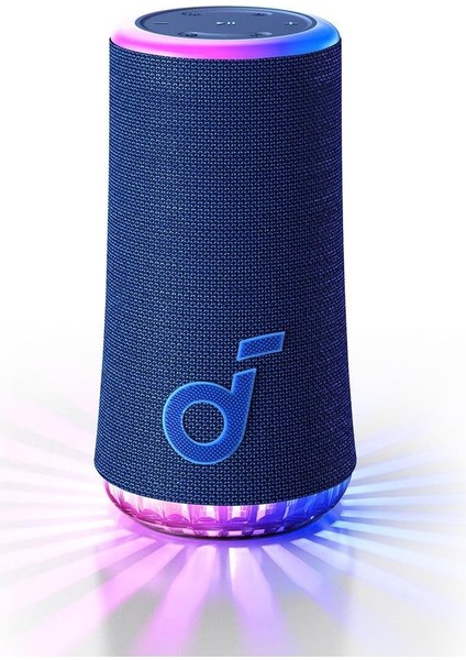 By Glow 30W, 30W 360° Ses, Senkronize Radyant Işık, 18 Saat Oynatma Süresi, Özelleştirilebilir Eq, Işık Gösterisi, IP67 Su Geçirmez, Glow Taşınabilir Hoparlör, Mavi