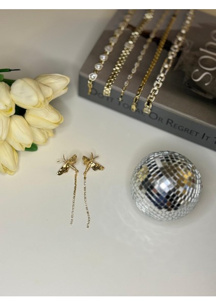 Yusufcuk Figürlü Uzun Zincir Sallantılı Gold Bijuteri Küpe fırsatları