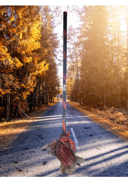 Halloween Cadı Süpürgesi Tüllü Kırmızı indirimleri