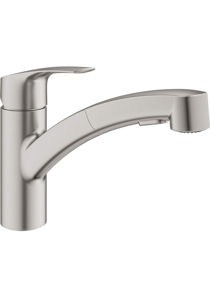 30306DC1 Eurosmart Çift Püskürtme Pull-Out Mutfak Bataryası Püskürtücülü Supersteel (Paslanmaz Çelik)