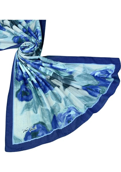 Vav Ipek Bambu Kraş Pamuk Şal – Gül Desenli, Yumuşak ve Nefes Alabilen Şal