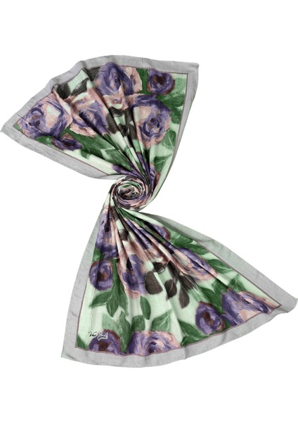 Vav Ipek Bambu Kraş Pamuk Şal – Gül Desenli, Yumuşak ve Nefes Alabilen Şal fiyatları