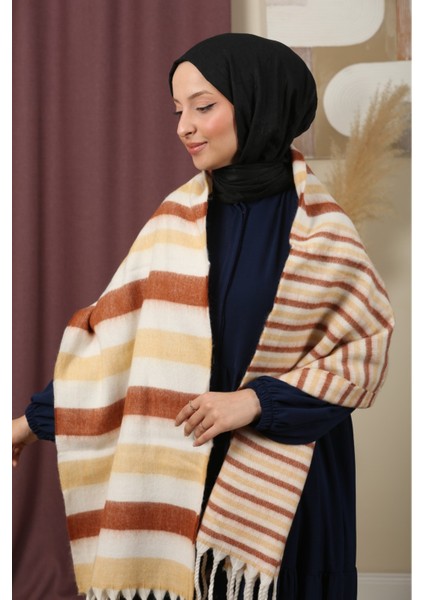 Çift Taraflı Kışlık Omuz Şalı