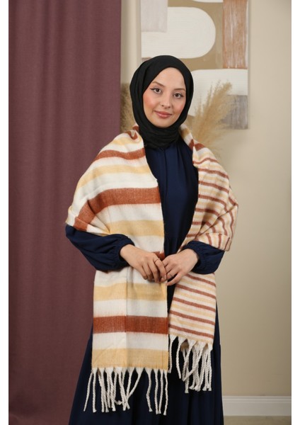 Çift Taraflı Kışlık Omuz Şalı modelleri