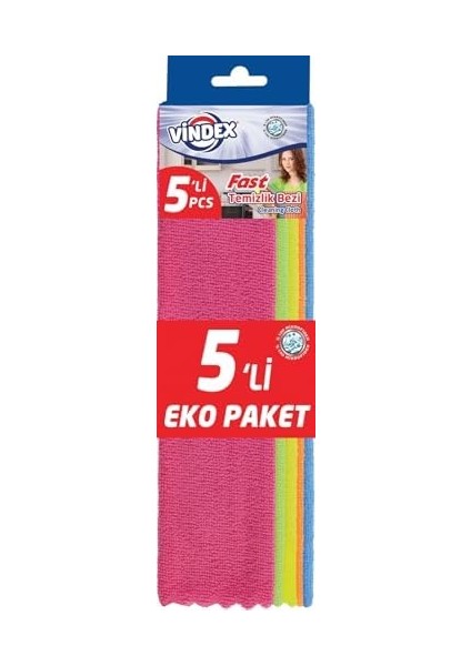 Mikrofiber Temizlik Bezi 5'li modelleri