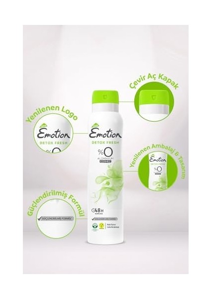 Emotıon Detox Fresh Deodorant, 150 Mililitre modelleri