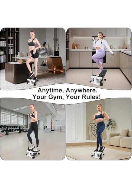 Coverzone Evde Egzersiz Için Mini Step, LCD Ekran ve Direnç Bantları ile Taşınabilir Merdiven Step, 117KG Ağırlık Kapasitesi, Tüm Vücut Egzersizi Için Twist Adım LY5001 (LY5001 - Siyah/beyaz) fiyatları