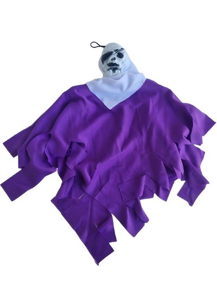 Halloween Cadılar Bayramı Iskelet Çığlık Beyaz Tek Göz Korkunç Kapı Süsü