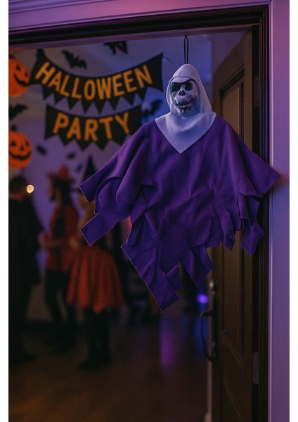 Halloween Cadılar Bayramı Iskelet Çığlık Beyaz Tek Göz Korkunç Kapı Süsü fırsatları