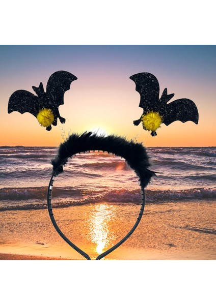 Halloween Cadılar Bay.2li Siyah Yarasa Taç Tüylü fırsatları