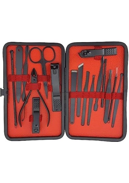 17 Parça Manikür Pedikür Seti Kişisel Bakım Tırnak Makası Seti Pedikür El ve Ayak Bakım Kiti MNK01 fiyatları