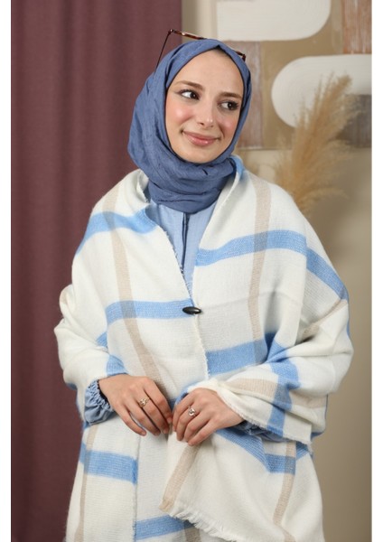 Çift Taraflı Çizgili Kışlık Omuz Şalı fırsatları