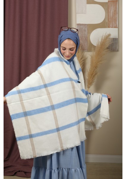 Çift Taraflı Çizgili Kışlık Omuz Şalı indirimleri