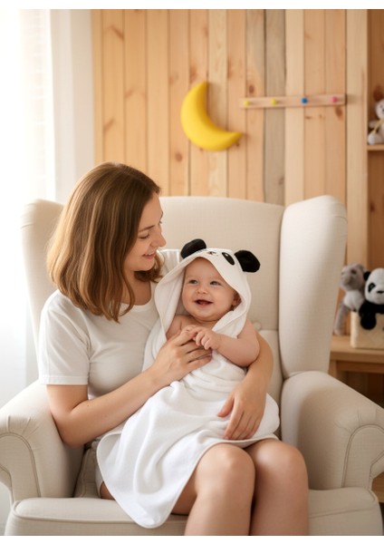 Pamuk Yumuşacık Kız-erkek Yenidoğan/bebek Banyo Kundak Havlusu BEYAZ/PANDA fiyatları