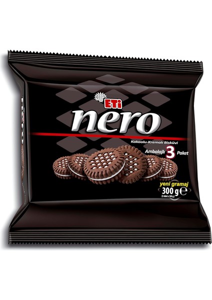 Eti Nero Bisküvi 100 G x 3 Adet