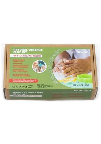 Seramik Kil Seti,beyaz 250 gr Fırınlamaya Gerek Olmayan Kilhamuru,kalıplar,fırça ve 6,şekillendir,kalıpla,kes,kurut Ve. Montessori Sınıfları Için Toksik Olmayan Kil Kiti modelleri