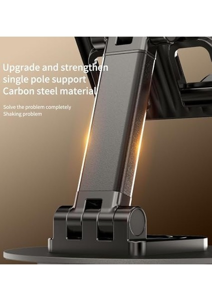 Ayarlanabilir Katlanabilir Masaüstü Telefon Standı, 360° Döner, Evrensel Uyumlu 4-8 Inç Telefon ve 13 Inch Kadar Tablet Tutucu, Alüminyum Metal Tabanlı, Kaymaz ve Taşınabilir 33 cm Uzunluk modelleri