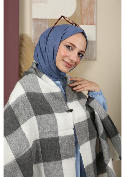 Çift Taraflı Çizgili Kışlık Omuz Şalı modelleri