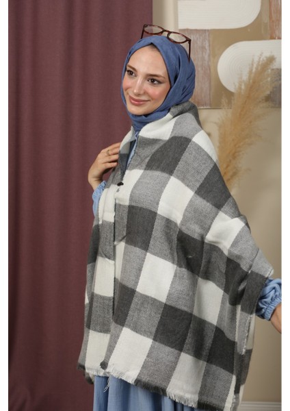 Çift Taraflı Çizgili Kışlık Omuz Şalı fırsatları