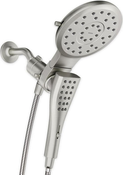 220C3BN Verso Sekiz Fonksiyonlu 17,78 cm Çap Püskürtme Başlığı, El Duşu, Fırçalanmış