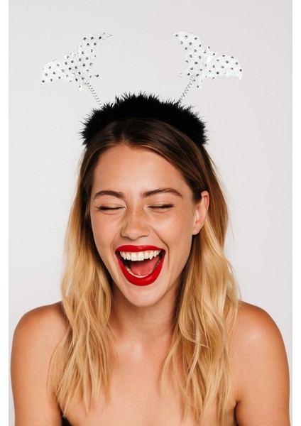 Cadılar Bayramı Beyaz Pullu Yarasa Taç fiyatları