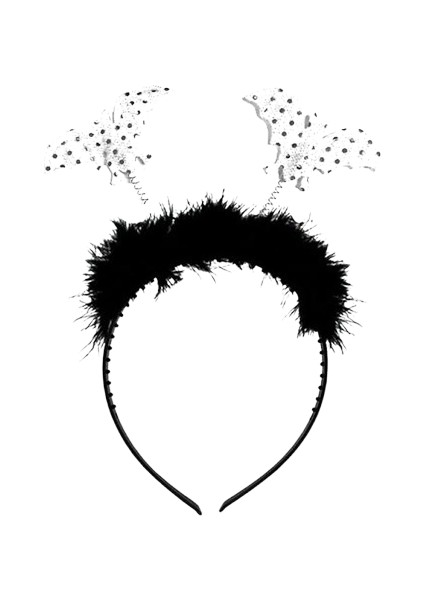 Cadılar Bayramı Beyaz Pullu Yarasa Taç modelleri