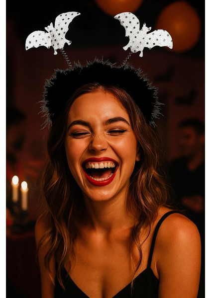 Cadılar Bayramı Beyaz Pullu Yarasa Taç fırsatları