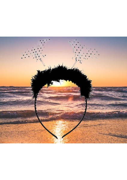 Cadılar Bayramı Beyaz Pullu Yarasa Taç