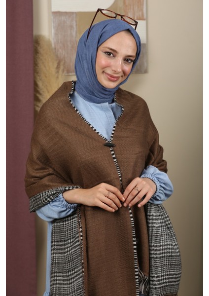 Çift Taraflı Ekose Kışlık Omuz Şalı fiyatları