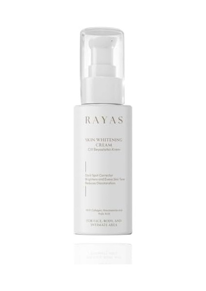 Rayas Cilt Beyazlatıcı Aydınlatıcı Glutatyonlu Leke Karşıtı Krem Kolajen, Niacinamide & Kojik Asitli 50 ml modelleri