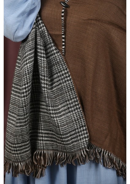 Çift Taraflı Ekose Kışlık Omuz Şalı indirimleri