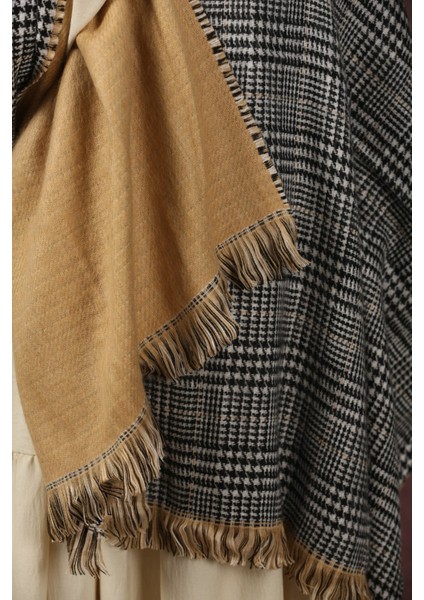 Çift Taraflı Ekose Kışlık Omuz Şalı fiyatları