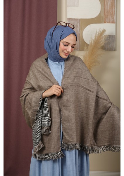 Çift Taraflı Ekose Kışlık Omuz Şalı fırsatları