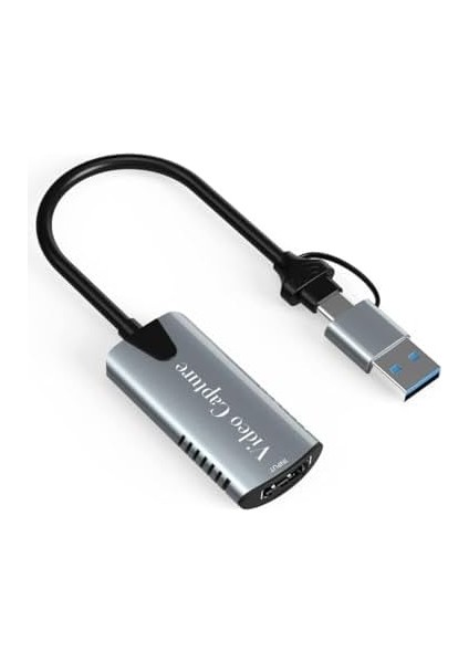 HU04A Type-C/usb A To 4K 60Hz 1080P HDMI Video Capture Yakalama Hub Adaptör fiyatları