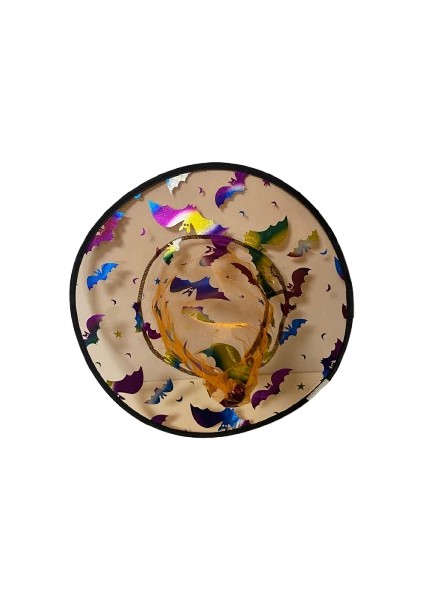 Halloween Cadı Şapkası Transparan Turuncu Yarasalı fiyatları