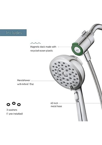 Verso Krom El Duşu Magnetix Yerleştirmeli, 220H2 modelleri