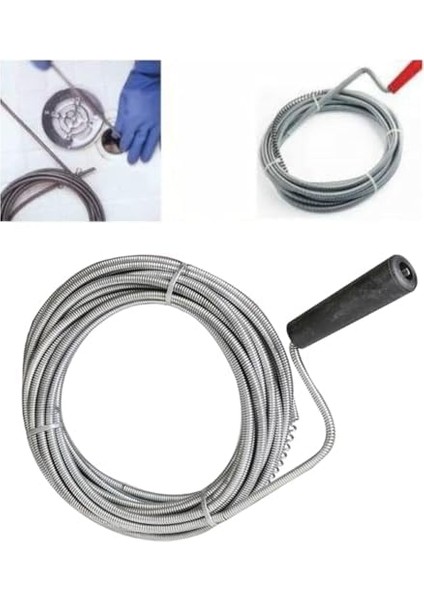 Orret Home 3 Metre Gider Açma Spirali – Tıkanıklık Açıcı Yay, Lavabo Tuvalet Klozet Duş Banyo Drenaj Kanalizasyon Temizleme Aparatı, Paslanmaz Çelik Spiral Tel (8 Metre) modelleri