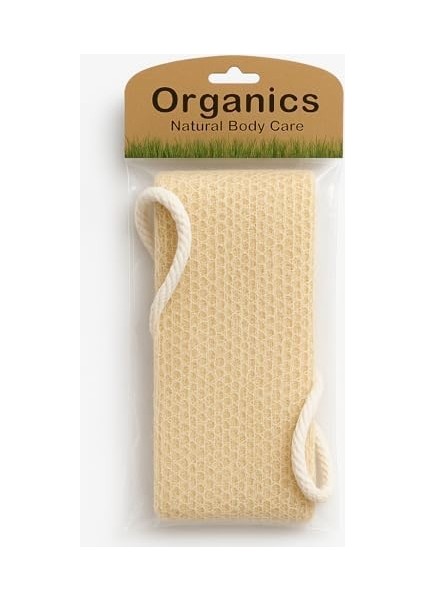 Organics Doğal Banyo Kesesi, Sırt Kesesi, 40X10 Cm, Bej