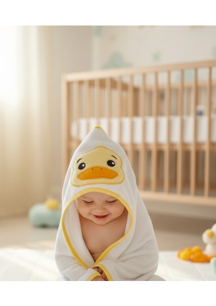 Pamuklu Yumuşacık Kız-erkek Yenidoğan/bebek Banyo Havlu Kundak SARI / ÖRDEK fiyatları