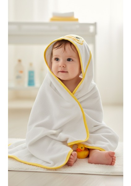 Pamuklu Yumuşacık Kız-erkek Yenidoğan/bebek Banyo Havlu Kundak SARI / ÖRDEK modelleri