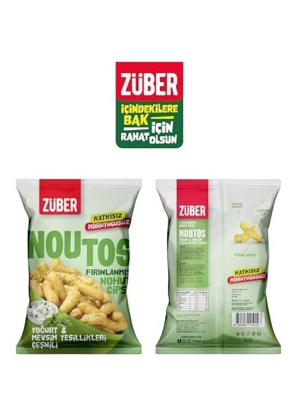Züber Noutos Nohut Cipsi Yoğurt ve Mevsim Yeşillikleri 55 gr x 15 Adet modelleri