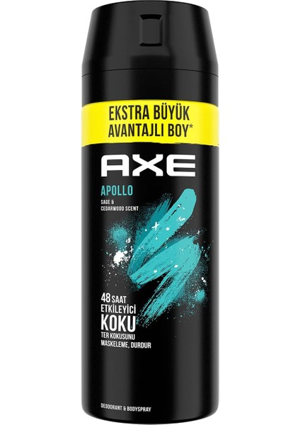 Axe Erkek Sprey Deodorant Apollo 48 Saat Etkileyici Koku 200 ml