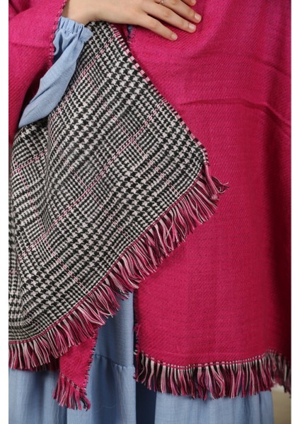 Çift Taraflı Ekose Kışlık Omuz Şalı fiyatları