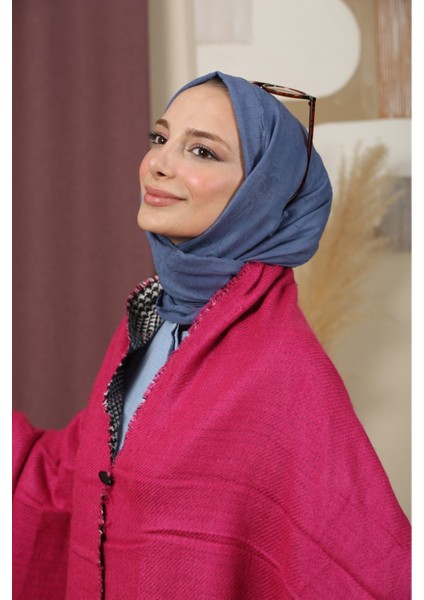 Çift Taraflı Ekose Kışlık Omuz Şalı fırsatları