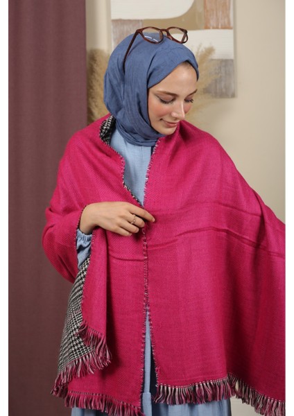 Çift Taraflı Ekose Kışlık Omuz Şalı indirimleri