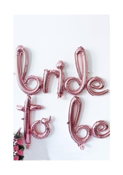 Bride To Be El Yazısı Folyo Balon 104X43CM 3 Parça modelleri