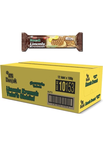 Eti Burçak Limonlu Kremalı Yulaflı Bisküvi 100 G x 12 Adet fiyatları