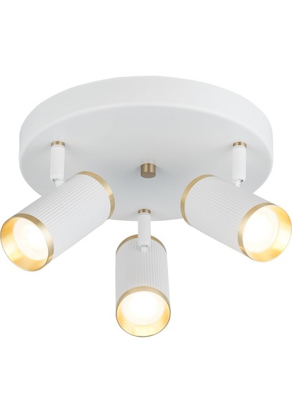 Vıtale 3 Lu Beyaz-Antık Lak Plafonyer 3XGU10