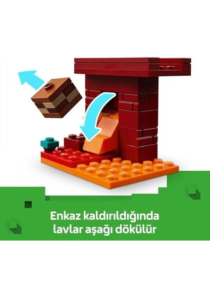 Minecraft Nether Lav Savaşı 21266 – Çocuklar Için Figürü, Yaratıklar, Wither Skeleton, Kılıç ve Döndürülen Blaze Içeren Yapım Seti, 6 Yaş ve Üzeri Kız ve Erkekler Için Doğum Günü Hediyesi modelleri