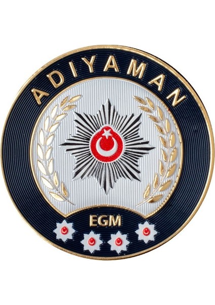 Adıyaman Polis Kol Arması 3D Plastik Tpu, Yeni Tip, Cırtlı, Standart Ölçü, 1.sınıf Kalite